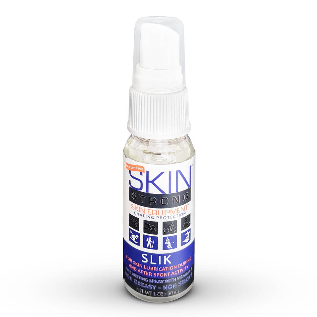 Skin Strong SLIK Anti-Chafe Spray, Anti-Blister Spray, Never greasy non stick with vitamin e. Anti Thigh Chafe anti underarm chafe.