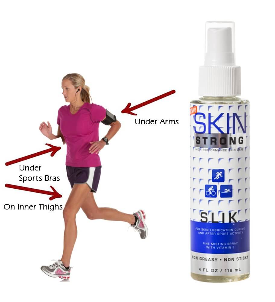 Skin Strong SLIK anti-chafe spray anti-blister spray paraben free vegan skin protection