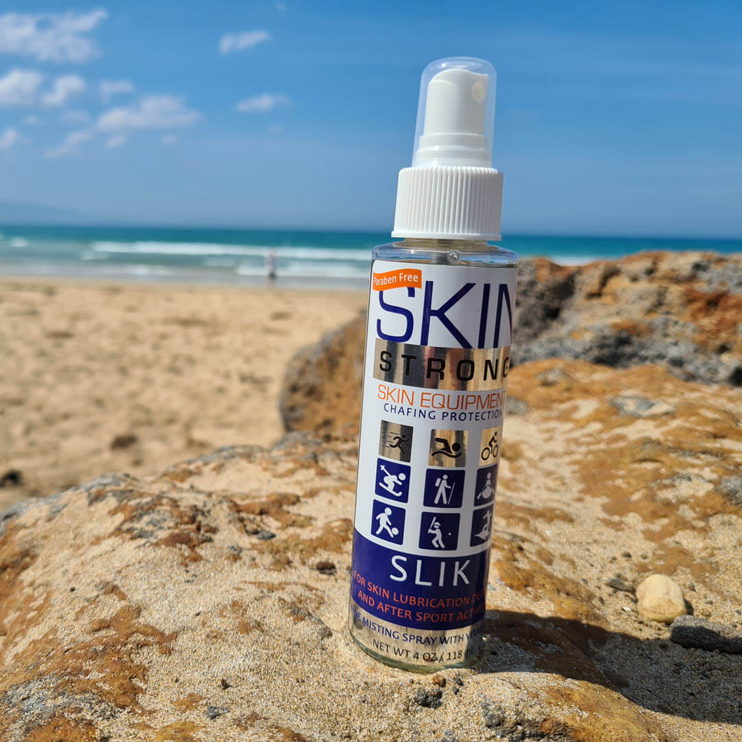 Skin Strong SLIK spray and SLATHER cream combo. Atni blister, anti chafe and chamois cream combo
